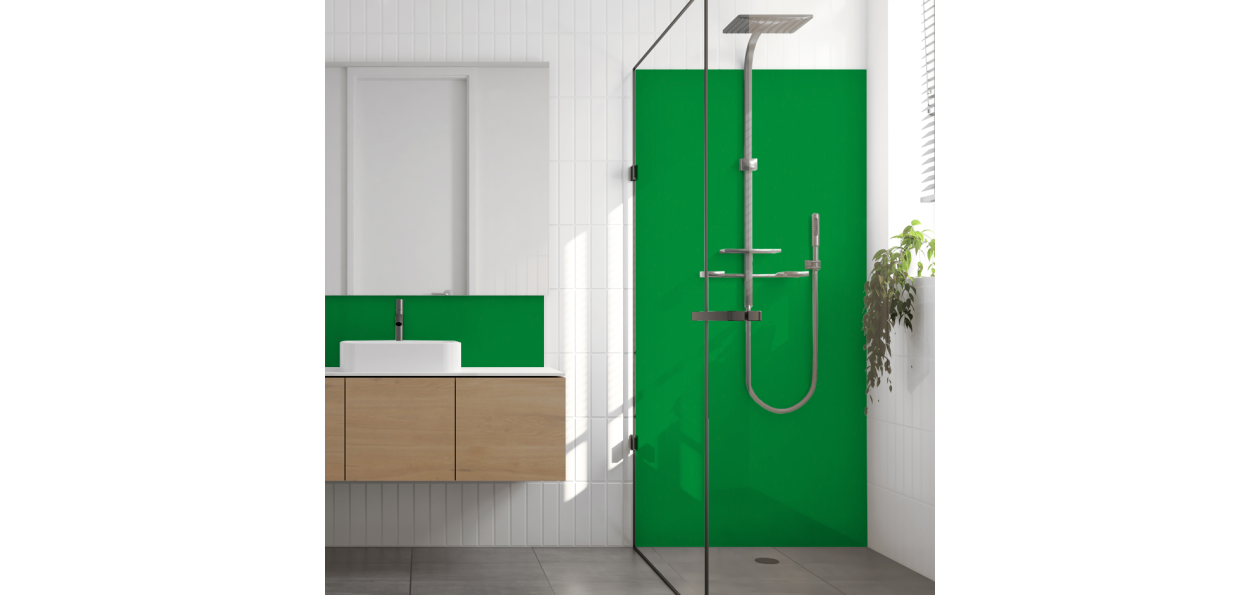 Crédence salle de bain Vert pur RAL 6037