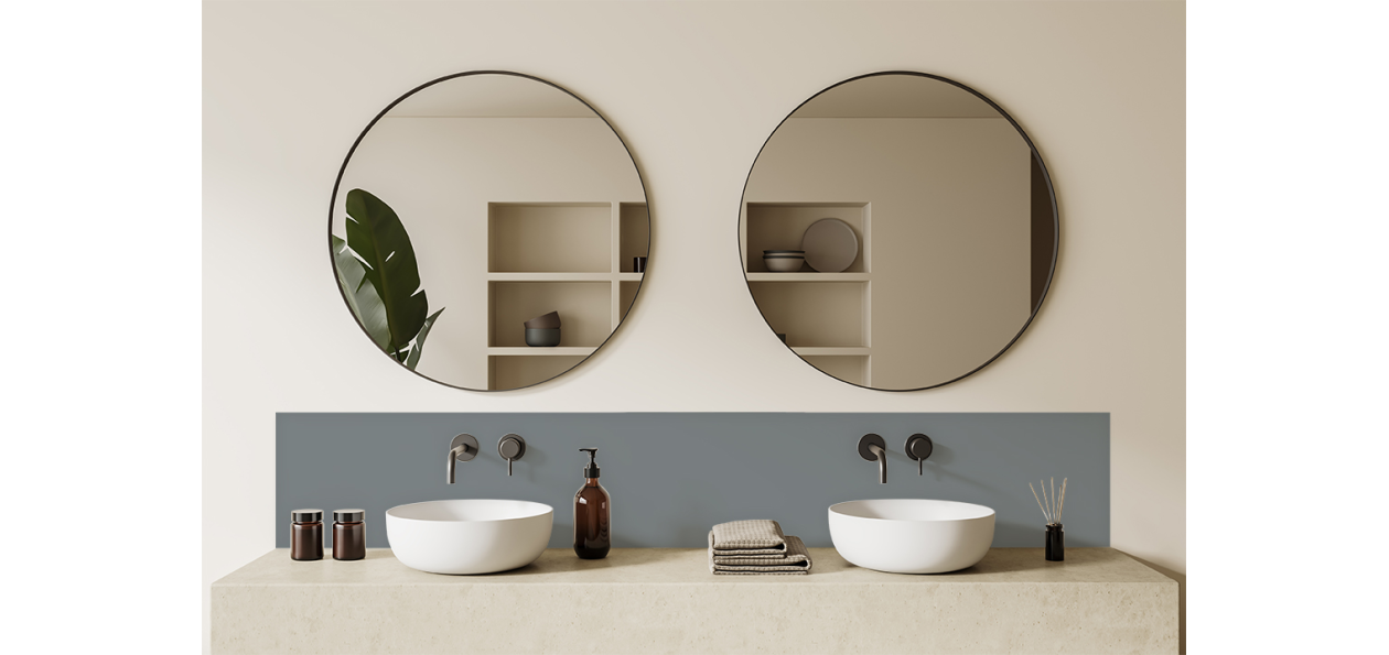 Crédence salle de bain Telegris 2 RAL 7046