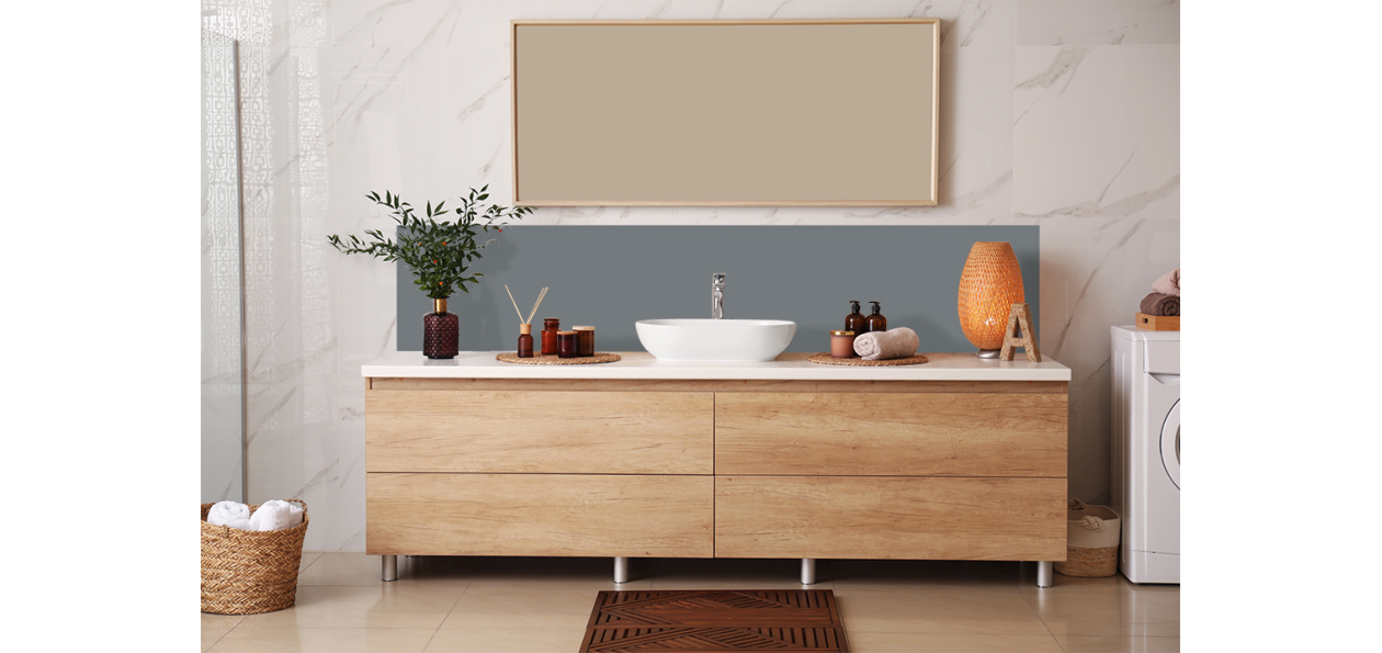 Crédence salle de bain Telegris 2 RAL 7046