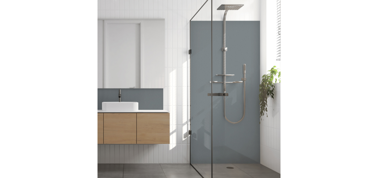 Crédence salle de bain Telegris 2 RAL 7046