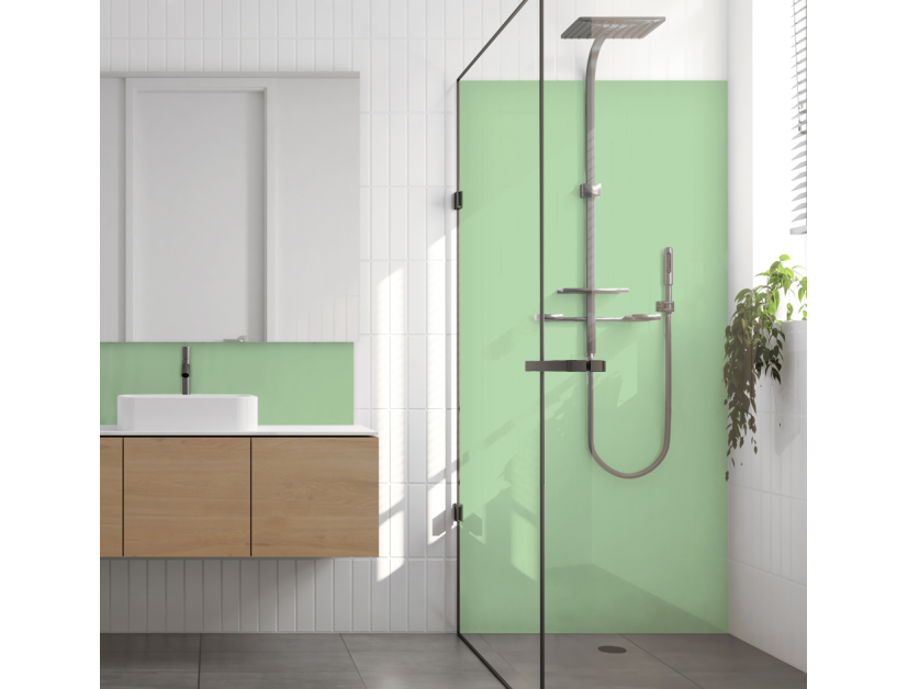 Panneau de douche : Vert blanc RAL 6019