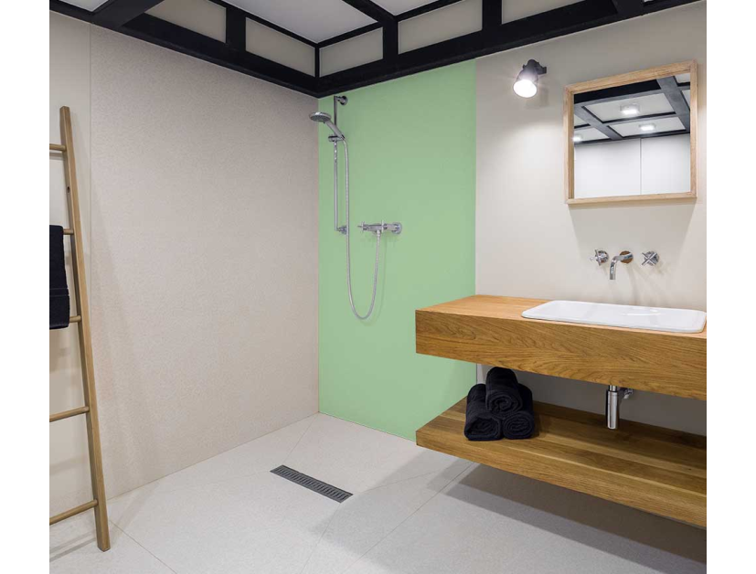 Panneau de douche : Vert blanc RAL 6019