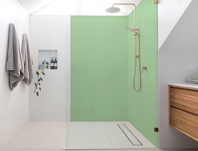 Panneau de douche : Vert blanc RAL 6019