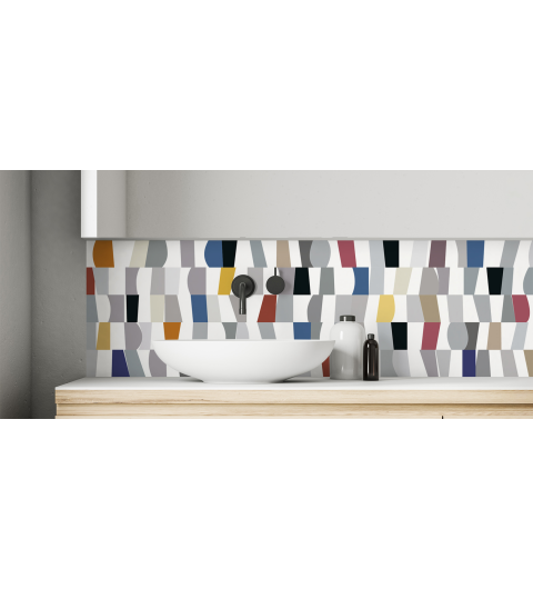 Crédence salle de bain : Superposition