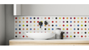 Crédence salle de bain : Ronds colorés