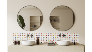 Crédence salle de bain : Ronds colorés