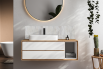 Crédence salle de bain : Bois peint en blanc 2