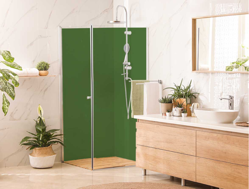 Panneau de douche : Vert herbe RAL 6010