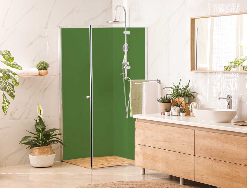 Panneau de douche : Vert mai RAL 6017
