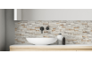 Crédence salle de bain : Mur pierre douce