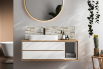 Crédence salle de bain : Mur pierre douce