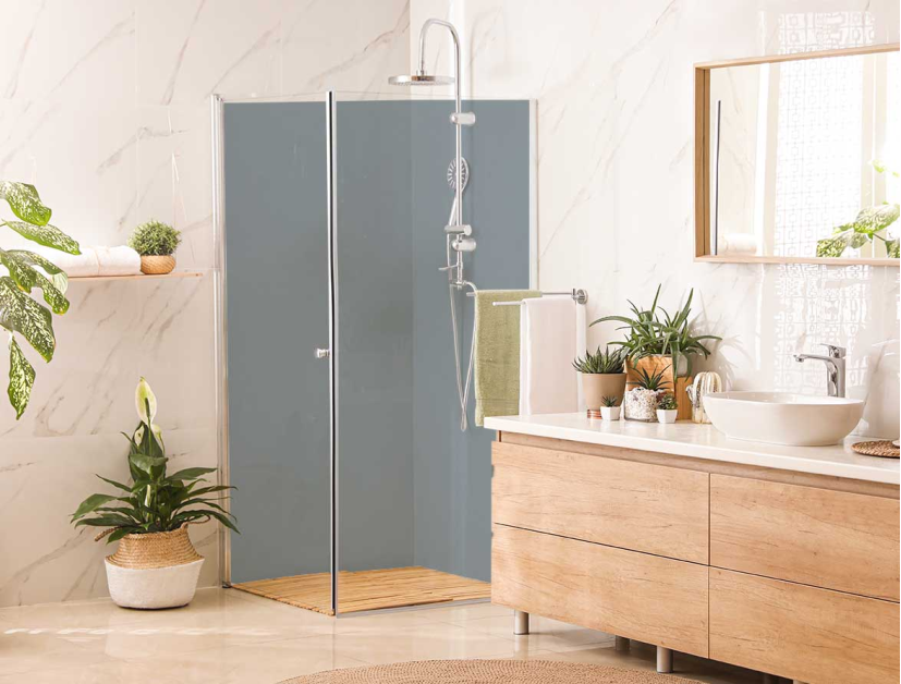 Panneau de douche : Gris argent RAL 7001