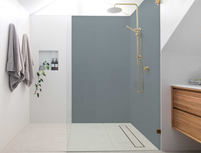 Panneau de douche : Gris argent RAL 7001