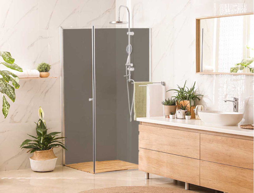 Panneau de douche : Gris souris nacré RAL 7048