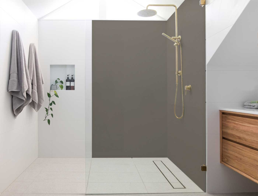Panneau de douche : Gris souris nacré RAL 7048