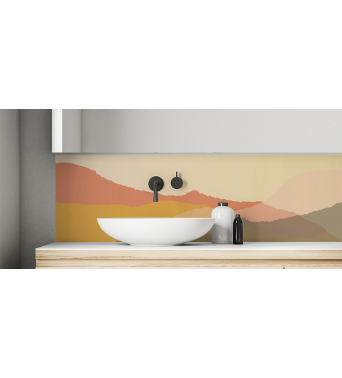 Crédence salle de bain : Collines abstraites 2