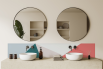 Crédence salle de bain : Diagonales et couleurs 2