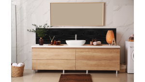 Crédence salle de bain : Lignes blanches 2