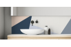 Crédence salle de bain : Diagonales et couleurs 3