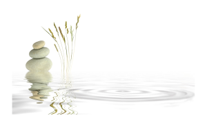Crédence salle de bain : Galets zen fond blanc