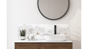 Crédence salle de bain : Orchidées blanches