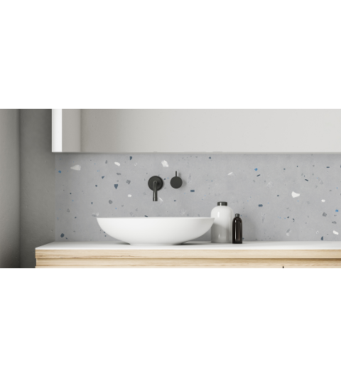 Crédence salle de bain : Terrazzo Modena gris