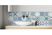 Crédence salle de bain carreaux ciments et arabesque