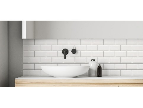 Crédence salle de bain : Carrelage métro
