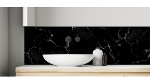 Crédence salle de bain : Marbre noir de Trieste