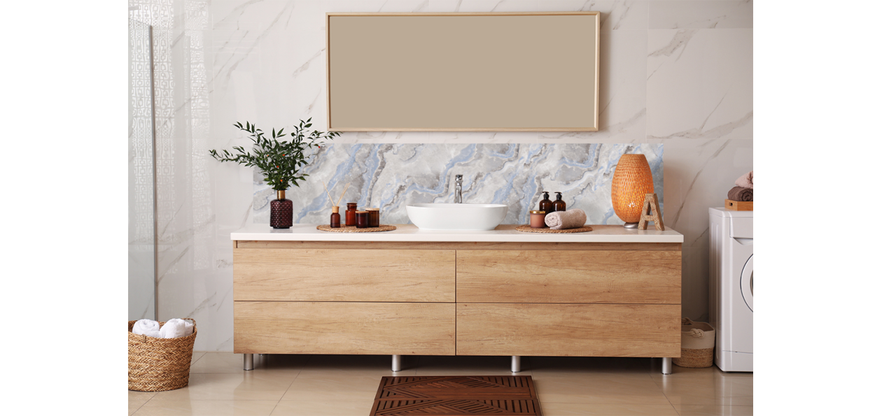 Crédence salle de bain : Marbre Canova