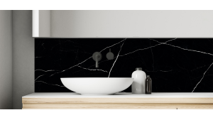 Crédence salle de bain : Marbre noir Trieste