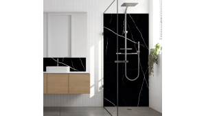 Crédence salle de bain : Marbre noir Trieste