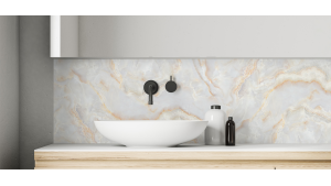 Crédence salle de bain : Marbre ocre Trieste 2