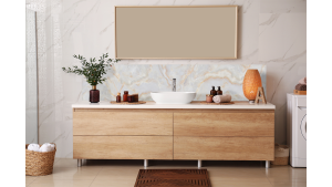 Crédence salle de bain : Marbre ocre Trieste 2