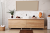 Crédence salle de bain : Marbre blanc ocre