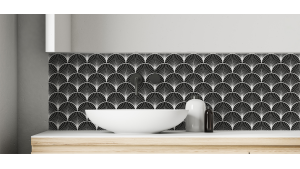 Crédence salle de bain : Rosace art déco 2