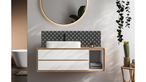 Crédence salle de bain : Rosace art déco 2