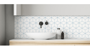 Crédence salle de bain : Cubes