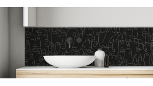 Crédence salle de bain : Visages 2