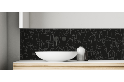 Crédence salle de bain : Visages 2