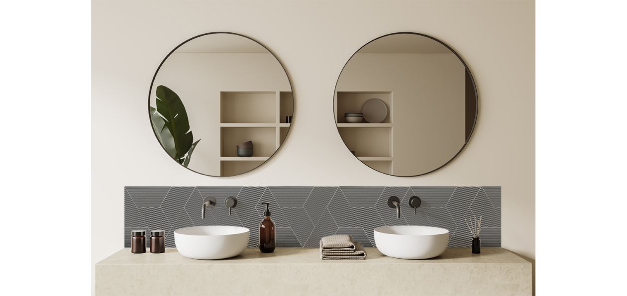 Crédence salle de bain : Géométrie 1