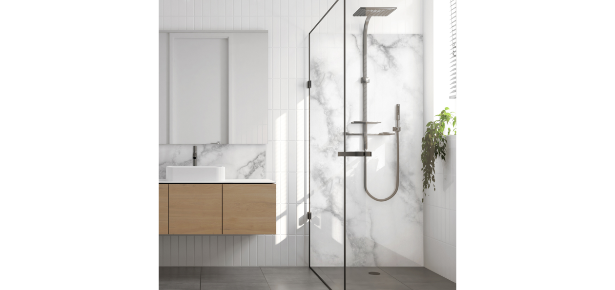 Crédence salle de bain : Marbre de carrare