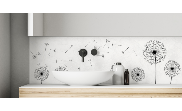 Crédence salle de bain : Fleurs et pissenlits 2