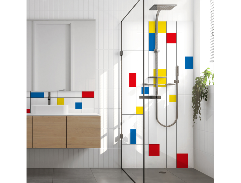 Panneau de douche : Mondrian 2