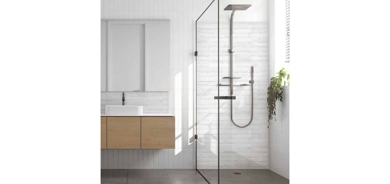 Panneau de douche : Mur brique en grès