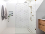Panneau de douche : Carrelage hexagone blanc