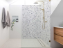 Panneau de douche : Terrazo bleu
