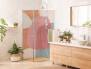 Panneau de douche : composition abstraite