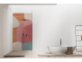 Panneau de douche : composition abstraite