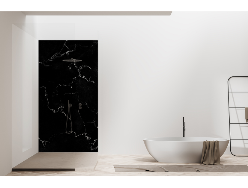 Panneau de douche : Marbre noir de Trieste